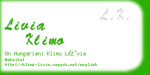 livia klimo business card